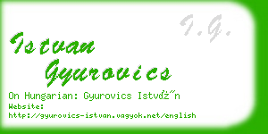 istvan gyurovics business card